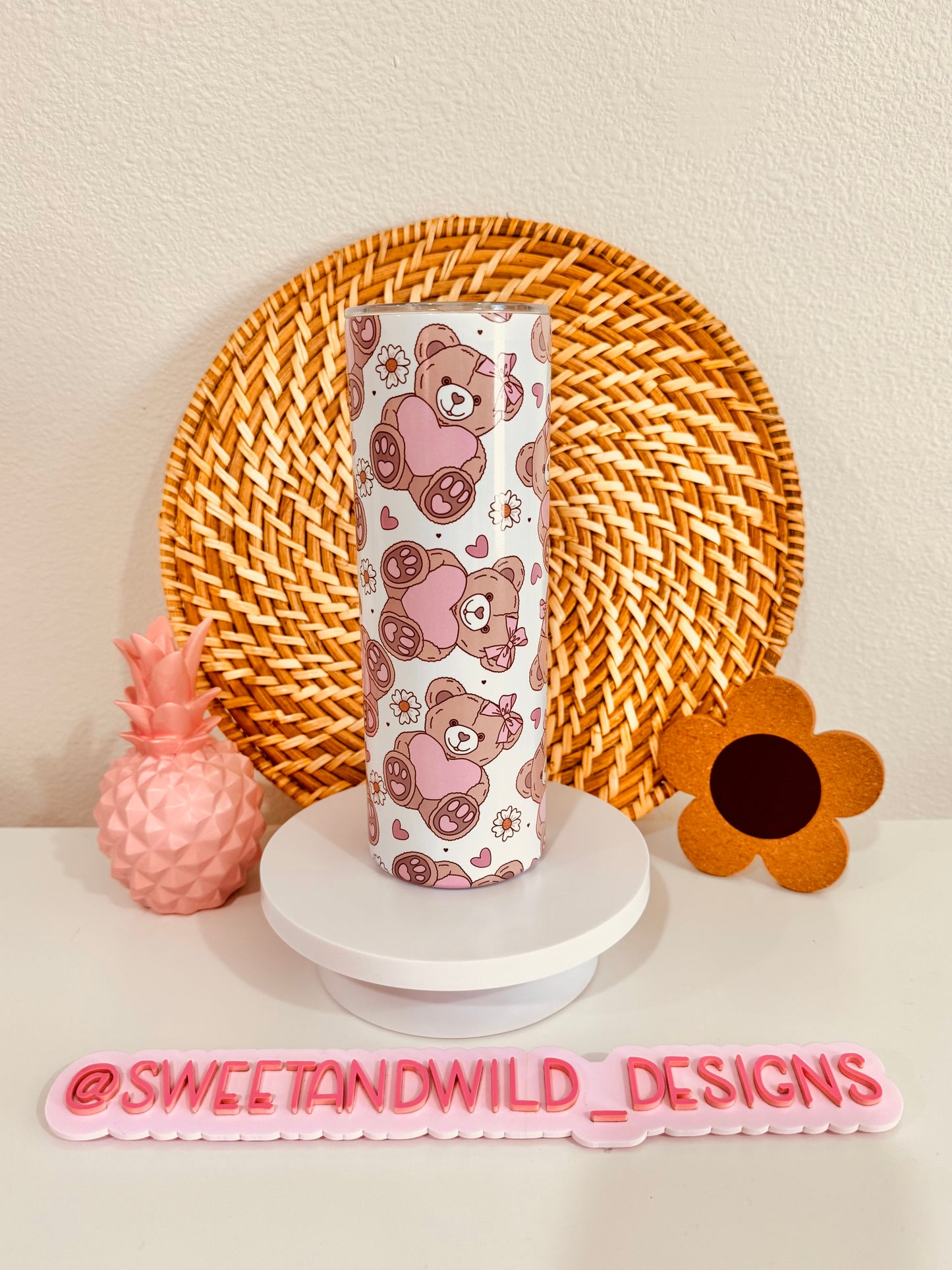 Sweet Teddy 20oz Skinny Tumbler