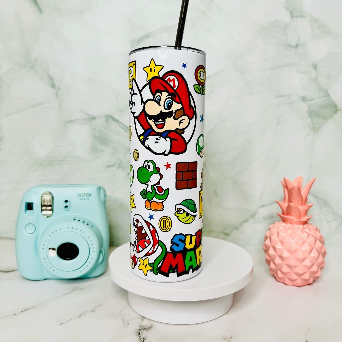 Super Mario Bros 20oz Skinny Tumbler