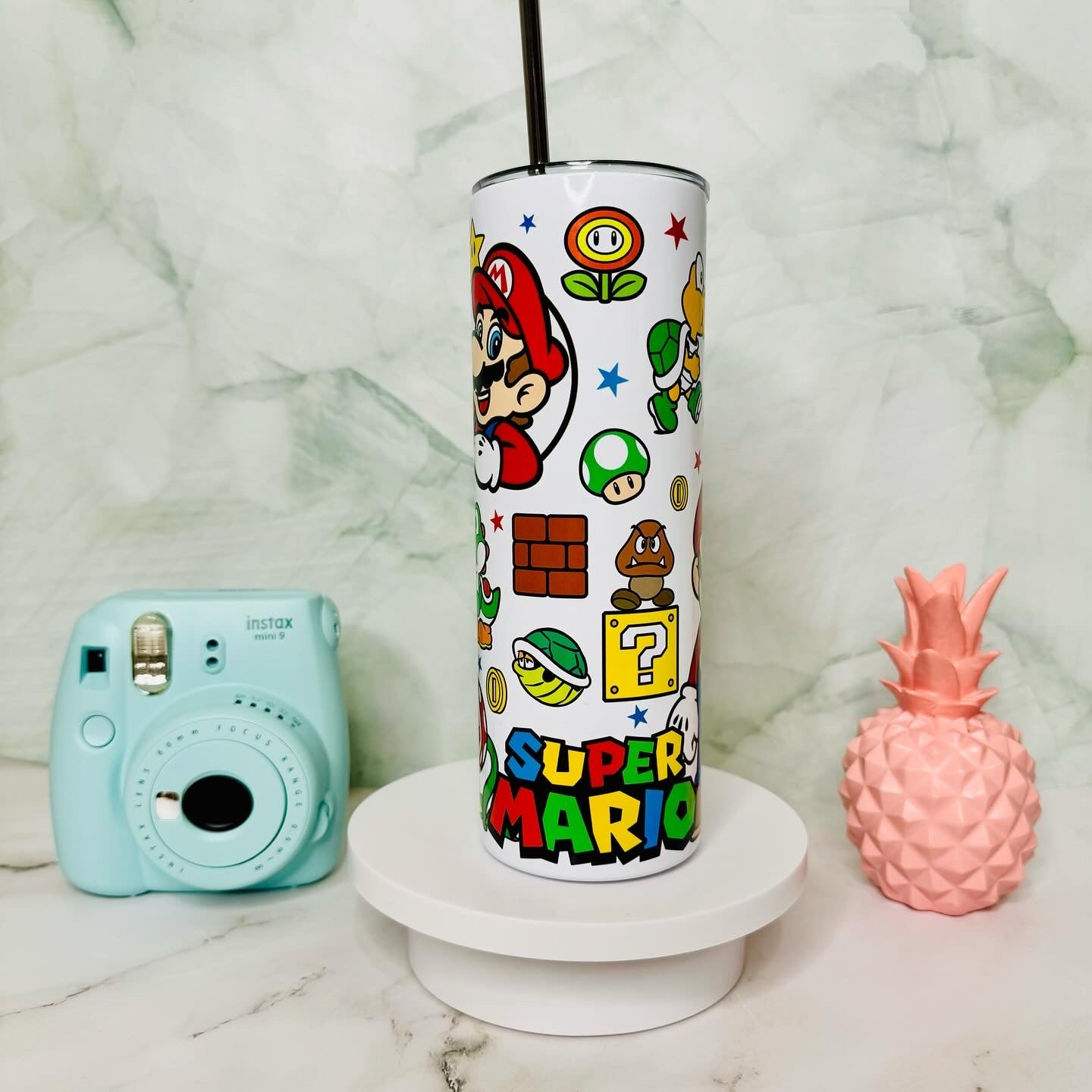 Super Mario Bros 20oz Skinny Tumbler
