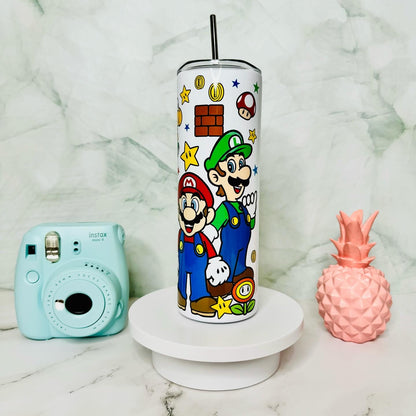 Super Mario Bros 20oz Skinny Tumbler