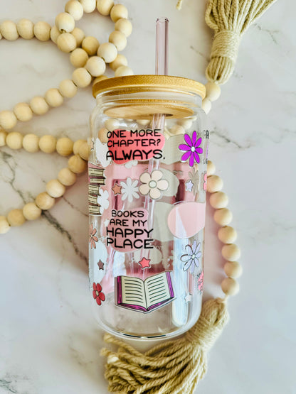 Book Quotes 16oz Glass Can