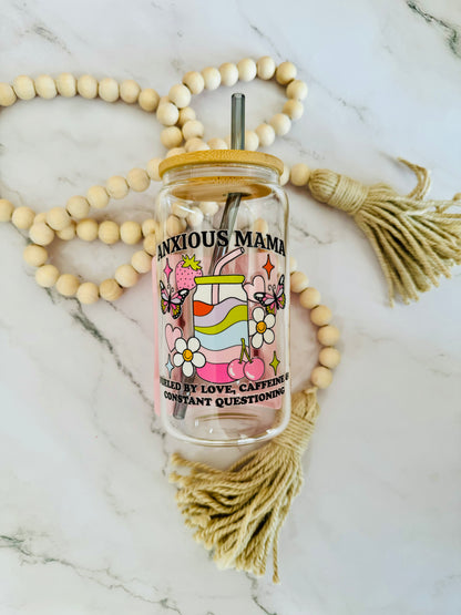 Anxious Mama 16oz Glass Can