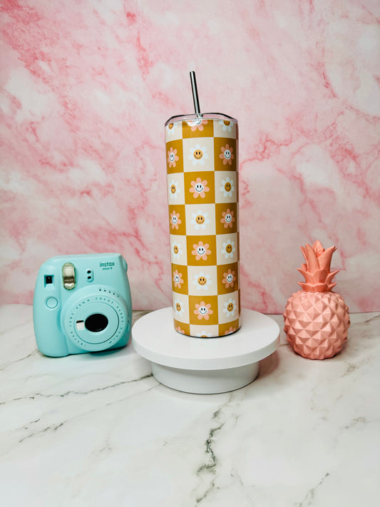 Retro Daisy 20oz Skinny Tumbler