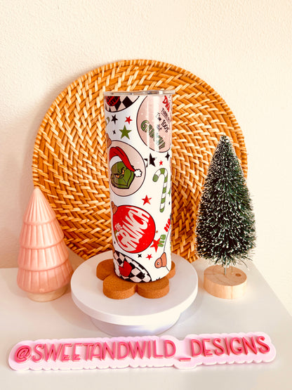 Grinchmas Ornaments 20oz Skinny Tumbler