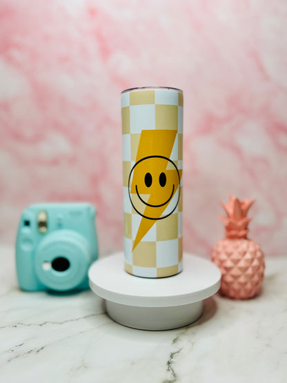 Retro Smiley Face 20oz Skinny Tumbler