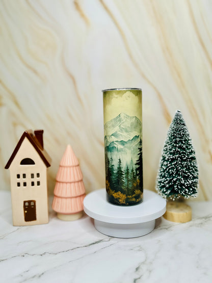 Rustic Pine Trees 20oz Skinny Tumbler