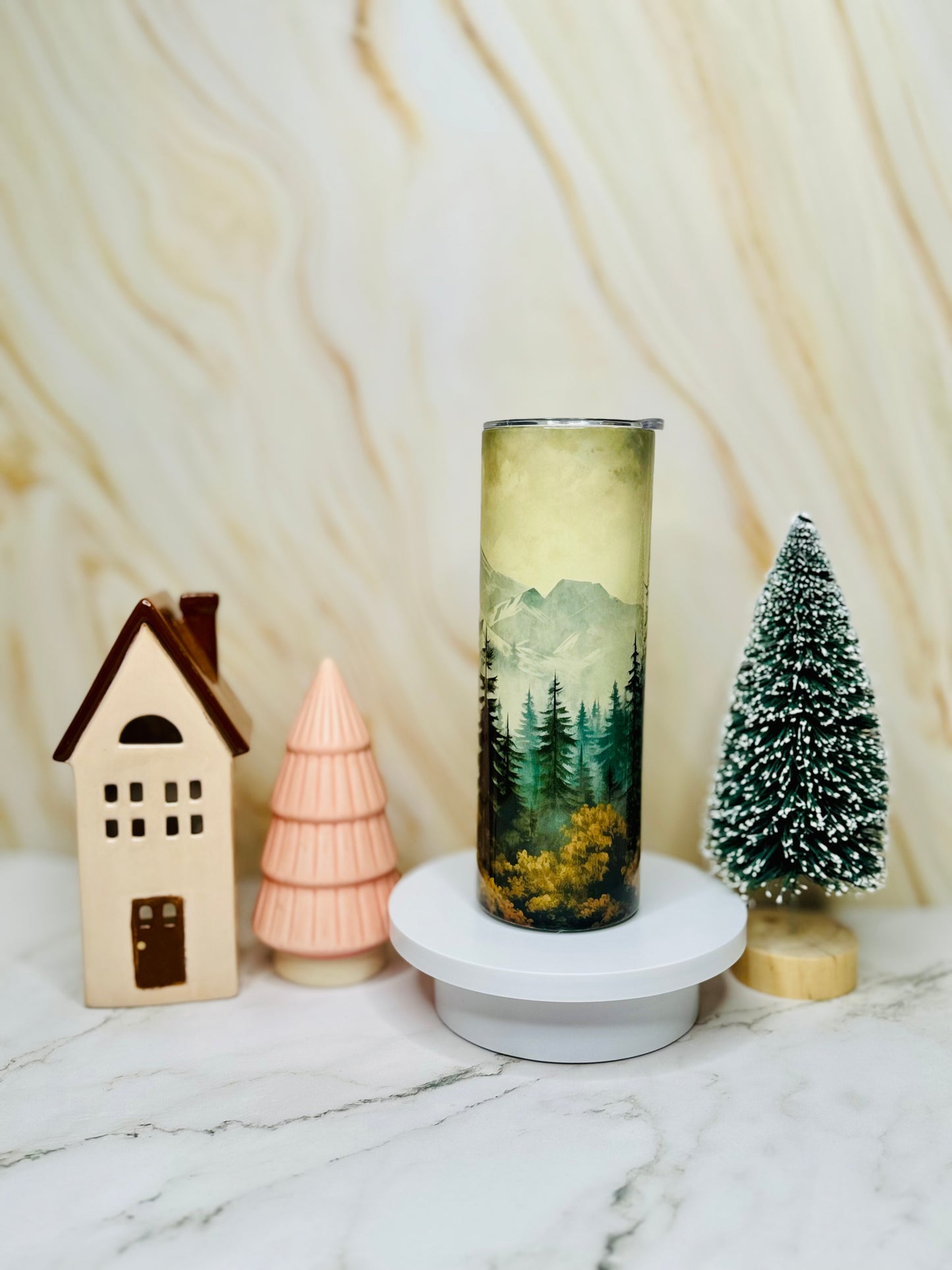 Rustic Pine Trees 20oz Skinny Tumbler
