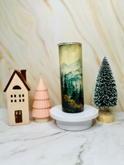 Rustic Pine Trees 20oz Skinny Tumbler
