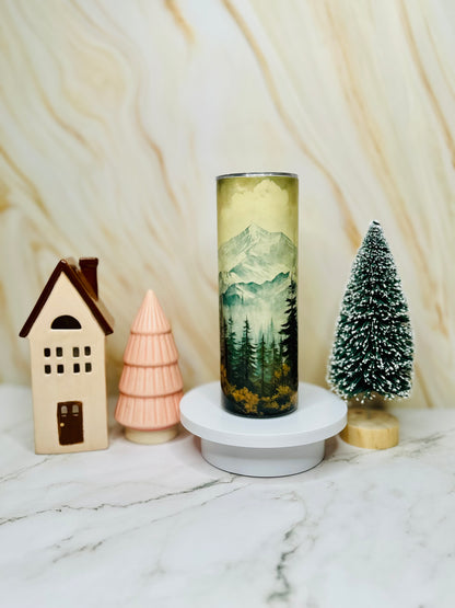 Rustic Pine Trees 20oz Skinny Tumbler