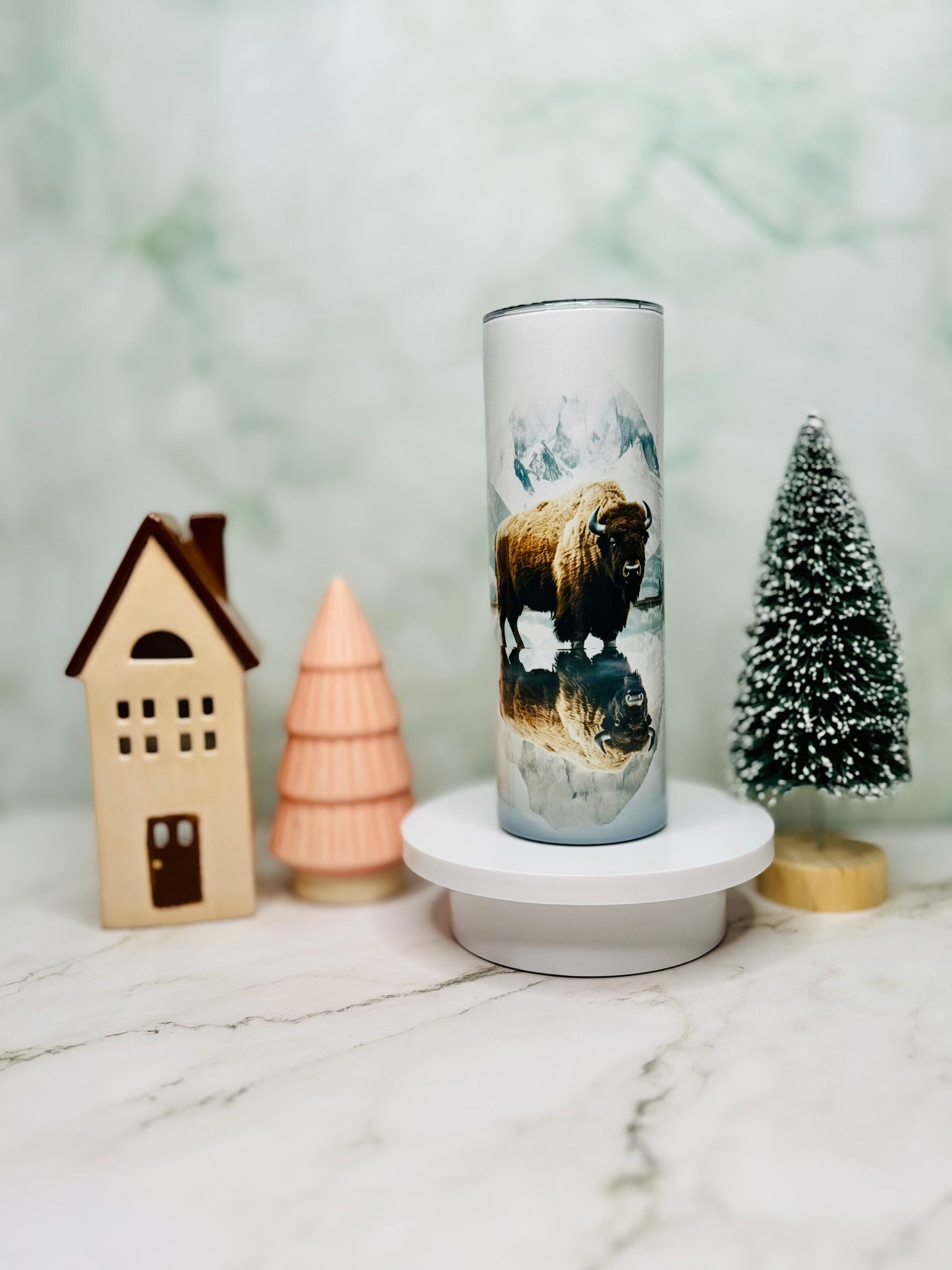 Bison Lake Mountain 20oz Skinny Tumbler