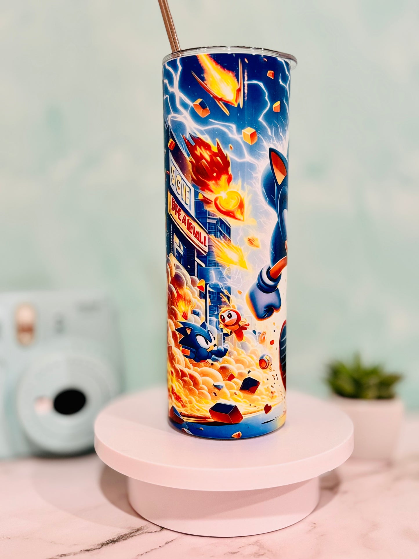 Sonic The Hedgehog 20oz Skinny Tumbler