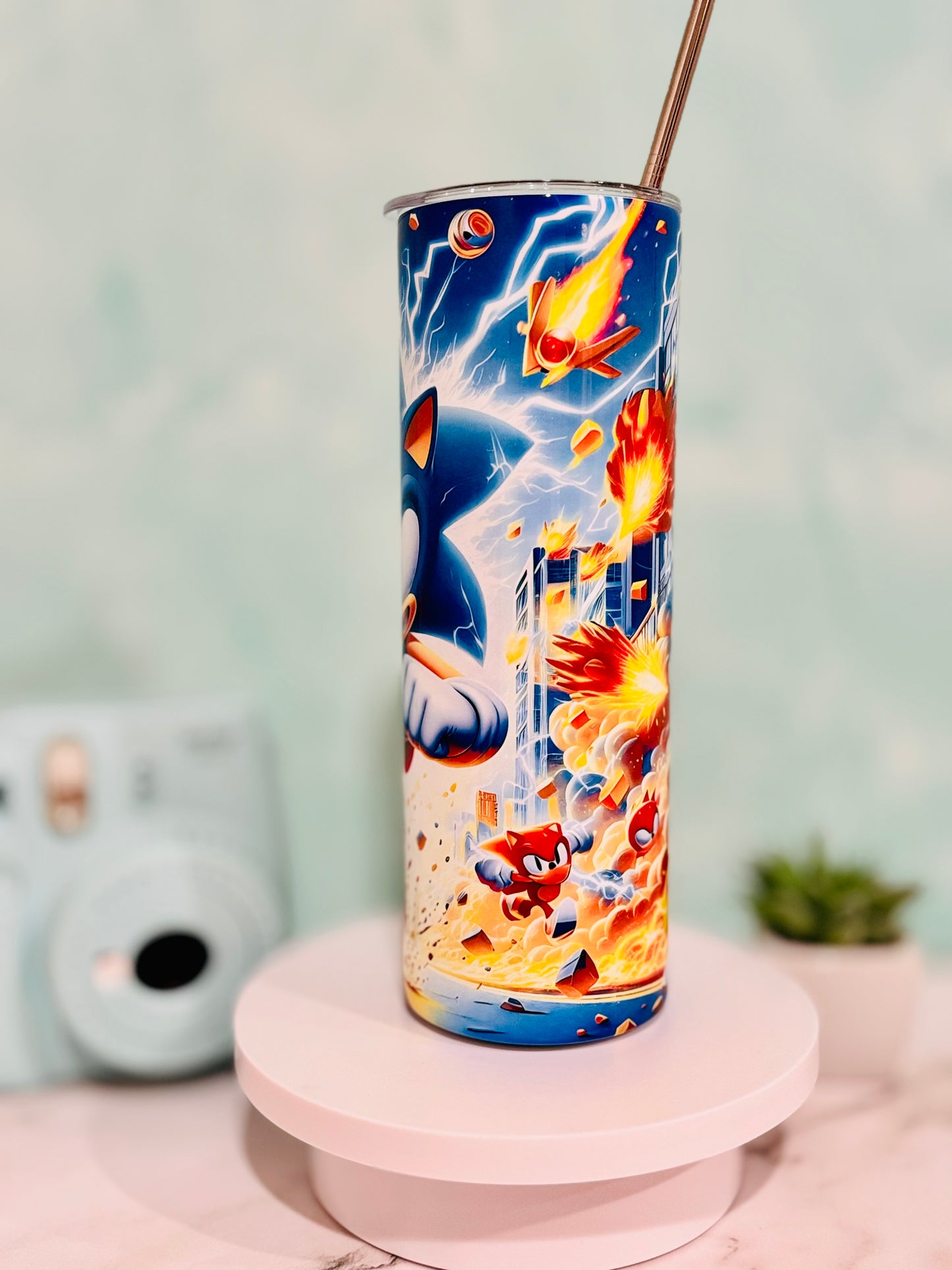 Sonic The Hedgehog 20oz Skinny Tumbler