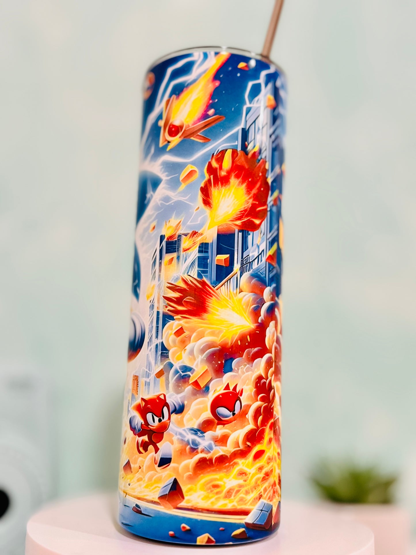 Sonic The Hedgehog 20oz Skinny Tumbler