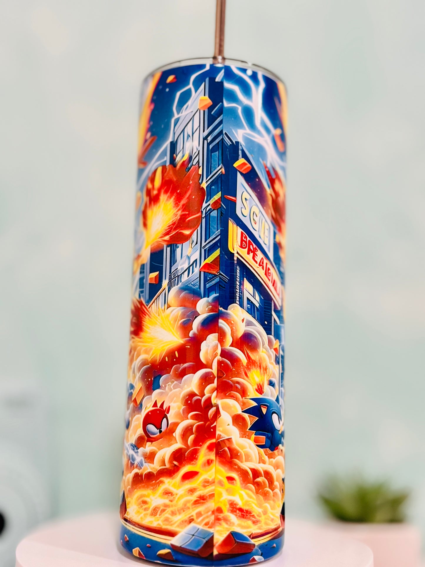 Sonic The Hedgehog 20oz Skinny Tumbler