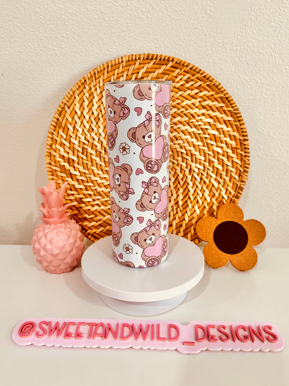 Sweet Teddy 20oz Skinny Tumbler