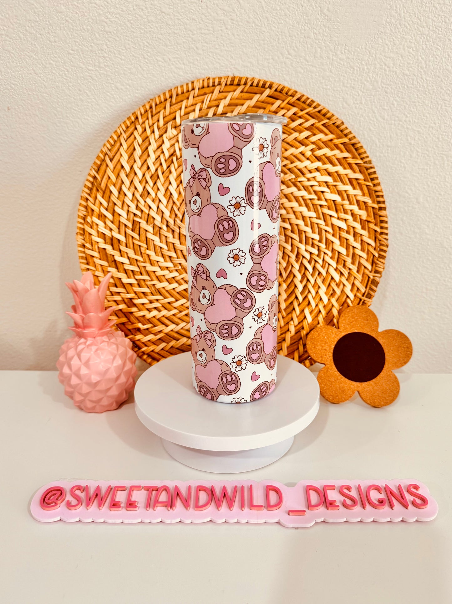 Sweet Teddy 20oz Skinny Tumbler