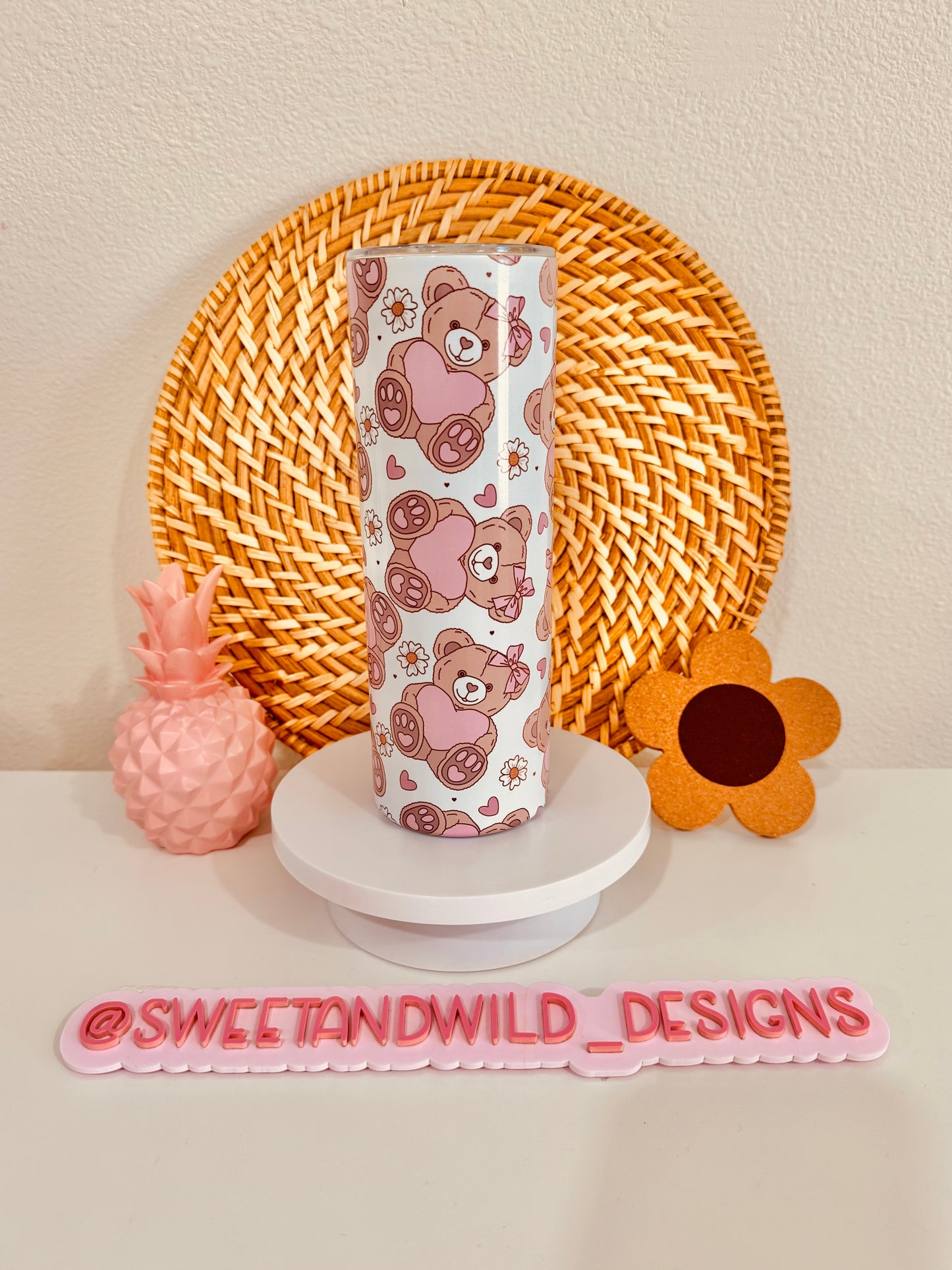 Sweet Teddy 20oz Skinny Tumbler