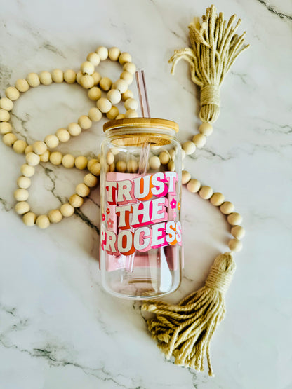 Trust The Process 16oz Glass Can
