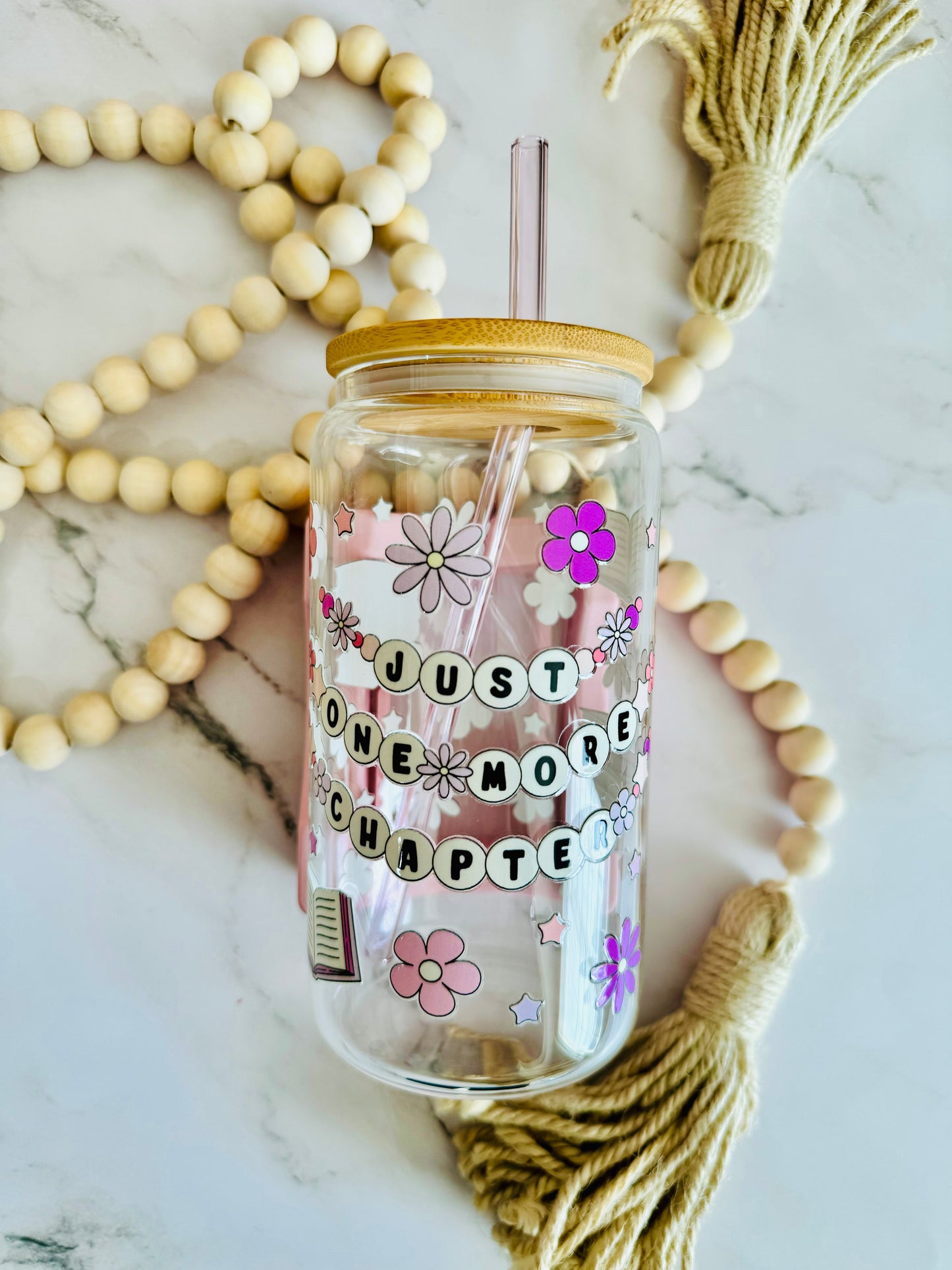 Just One Chapter Bracelet 16oz Glass Can
